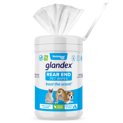 75 Count Glandex Rear End Pet Wipes