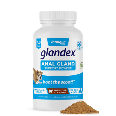 Glandex® Anal Gland Supplement for Dogs & Cats with Pumpkin - 4.0 oz Powder  Pork Liver Flavored