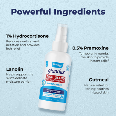 Glandex® Medicated Anal Gland Spray For Dogs & Cats - 4oz