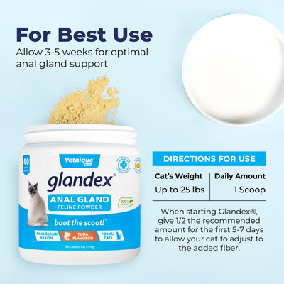 Dosing for Glandex® Feline Anal Gland Supplement with Pumpkin - 4.0 oz