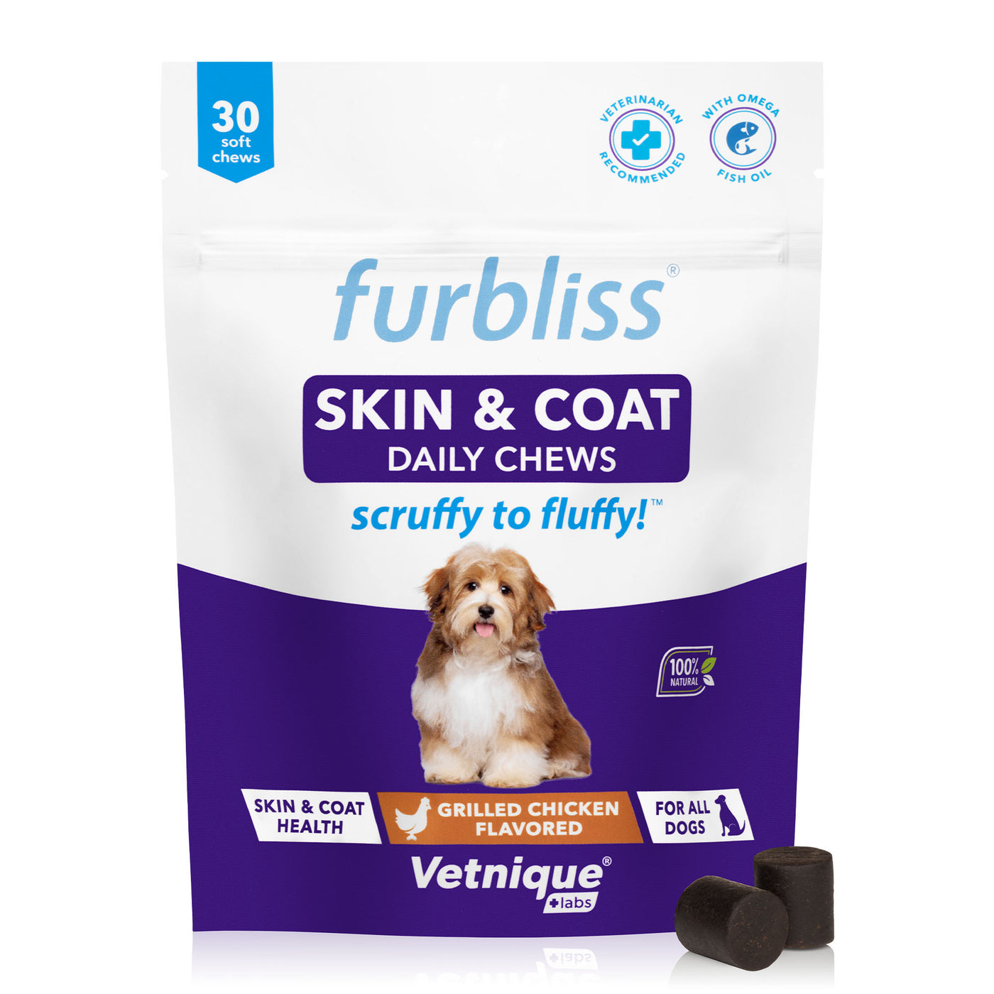Furbliss™ Skin & Coat Daily Chews - 30ct
