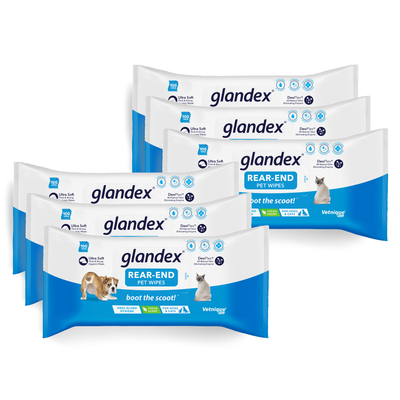 6 Pack Glandex Rear End Pet Wipes