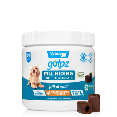 Gulpz Pill Hiding Probiotic Treats For Dogs Hickory Chicken FlavoredG