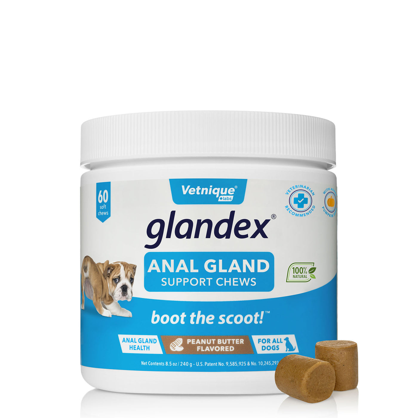 Glandex Anal Gland Support Chews front of Package