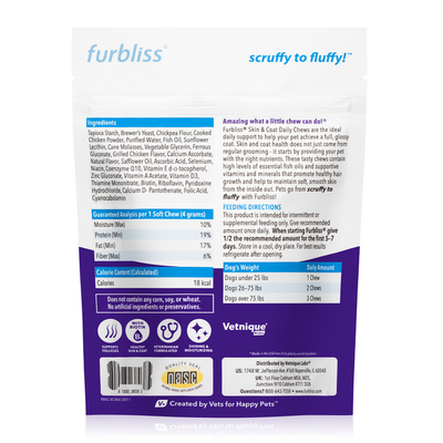 Furbliss™ Skin & Coat Daily Chews - 30ct