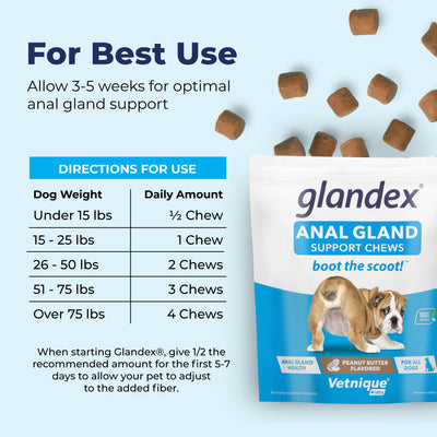 Glandex® Anal Gland Supplement for Dogs with Pumpkin - 30 Chews