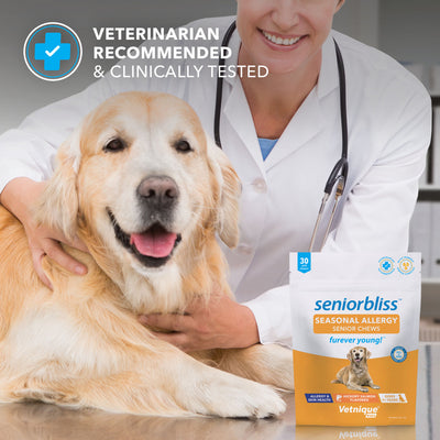 Seniorbliss™ Seasonal Allergy Supplement for Senior Dogs - 60 Chews