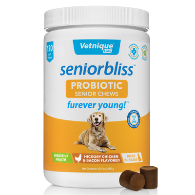 Seniorbliss™ Probiotic Supplement for Senior Dogs - 120 Chews